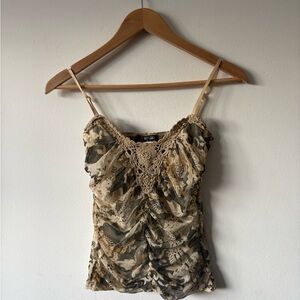 Morgan de Toi Beige and Black Camisole